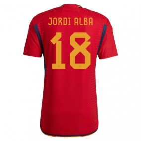 Spanien Jordi Alba 18 2023/2024 Hjemmebanetrøje